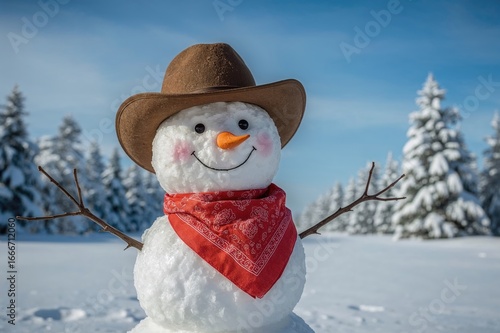 Adorable tiny snowman sport...