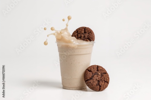 A creamy milkshake paired w...
