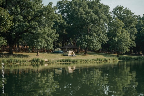 Scenic park with a welcome ...
