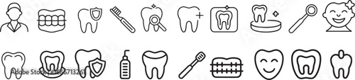 Comprehensive Set of Dental Care and Dentistry Icons

