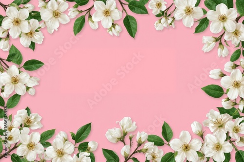 Floral border of apple blos...