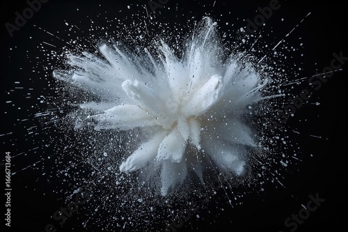 Frozen motion of a white po...