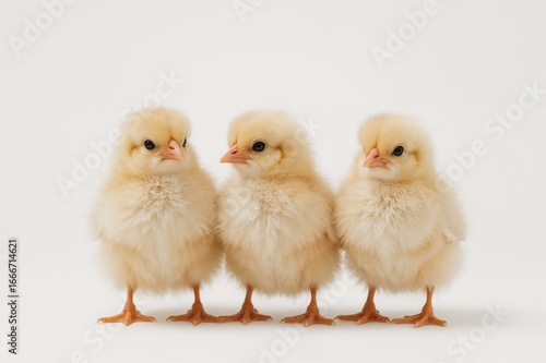 Wallpaper Mural Cute baby chicks isolated on white background Torontodigital.ca