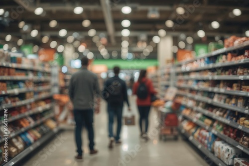 A softly focused store corr...