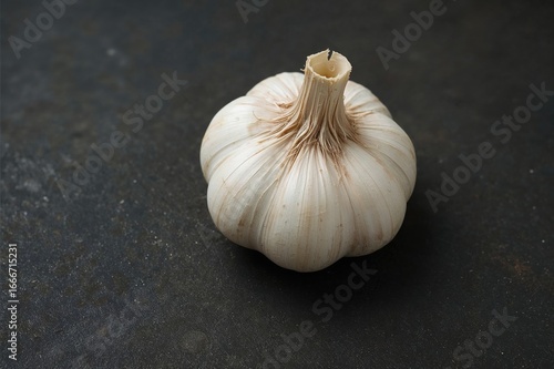 Single bulb of white garlic...