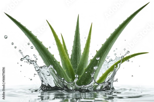 Fresh aloe vera surrounded ...