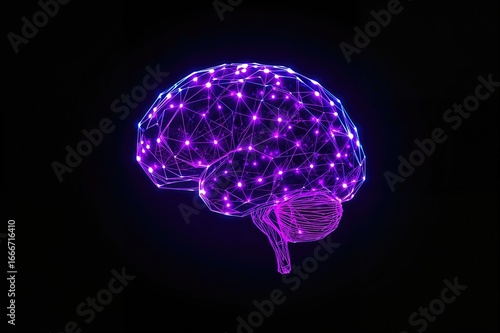 Futuristic illuminated poly...