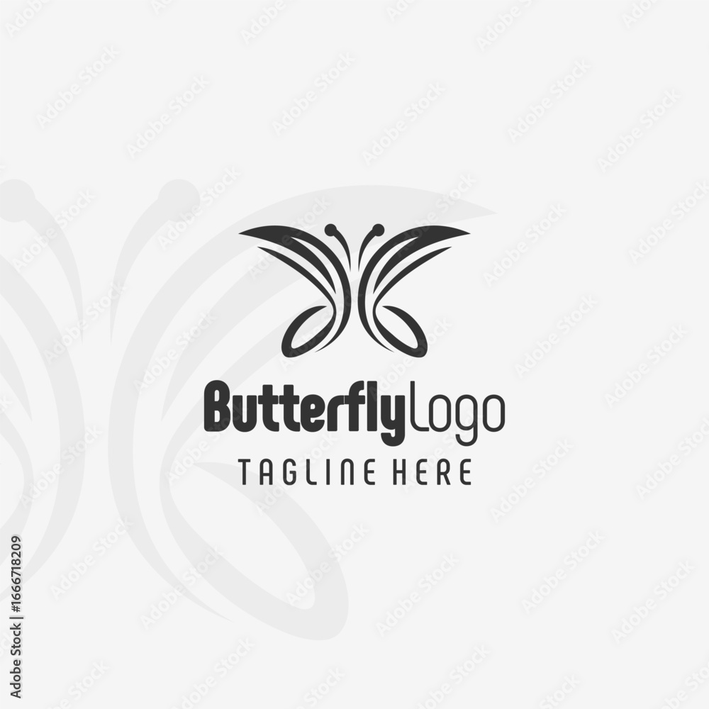 Fototapeta premium Powerful Butterfly Icon Logo Design