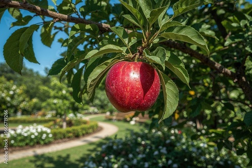 A Bright Red Apple Dangling...