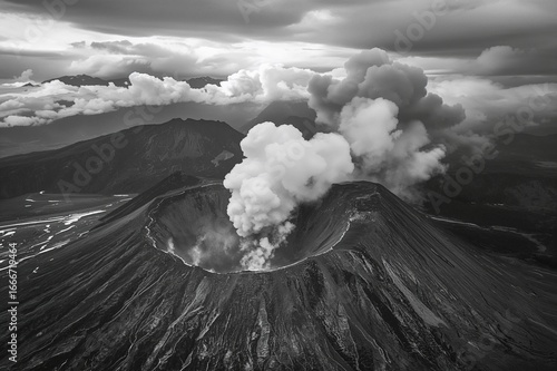 Striking Scene of a Volcano...