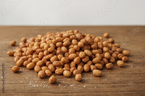A heap of crispy, salted pe...