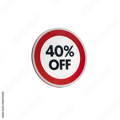 Free Download 40 percent off sign on transparent background   - GFXLoad