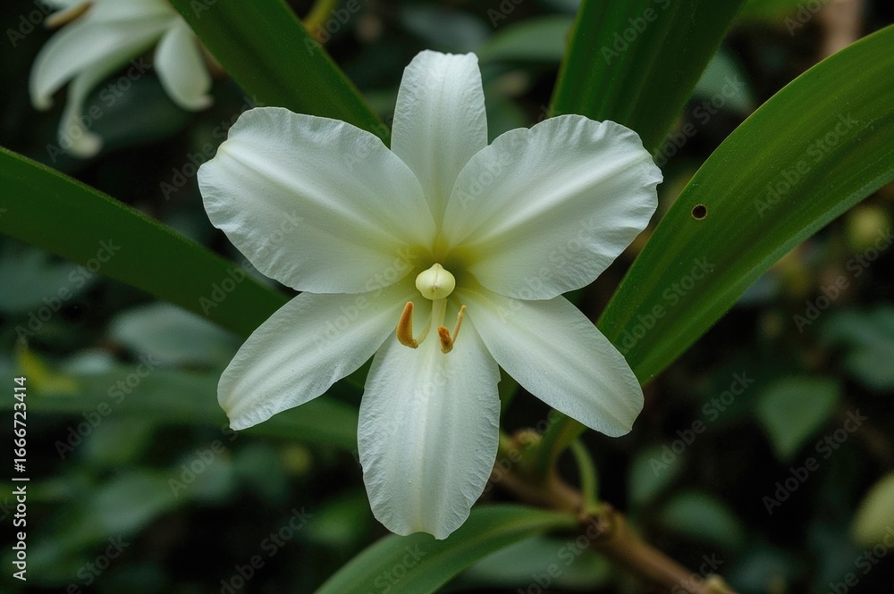Fototapeta premium Coelogyne: A genus of 594 sympodial epiphytic orchids from the Orchidaceae family found in diverse regions