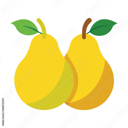 Pears with leaves 
