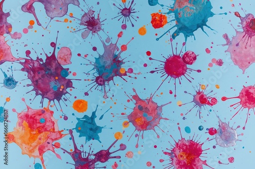 Watercolor artwork on a del...