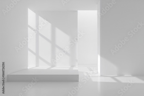 Minimalist white studio spa...