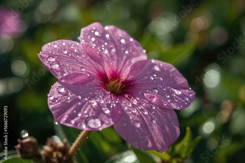 A detailed shot of a pink b...