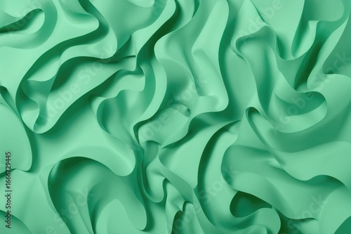 Green and white 3D abstract...