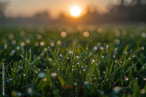 Shimmering morning dew illu...