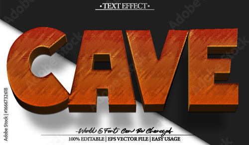 Mysterious Cave Underground Rock Exploration Text Effect Editable Alphabet