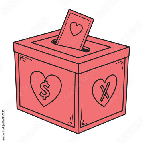 Print Charity Donation Box for Collecting Money and Fundraising for a Cause