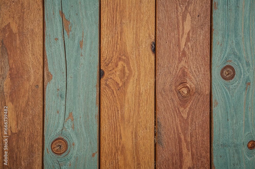 Fototapeta premium Close-up of a vibrant wooden surface showcasing natural grain