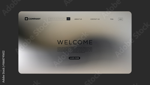 Modern website homepage with welcome message and search bar, inviting user engagement