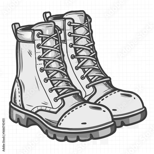 Rugged lace-up boots with thick soles offer stylish protection and adventure-ready appeal for any journey.