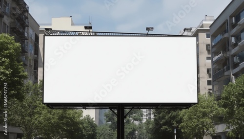 Wallpaper Mural Billboard - Large Blank Billboard with empty screen and beautiful cloudy sky for outdoor advertising poster,Copy space banner ready for your advertisement design or mock up text.Business Concept. Torontodigital.ca