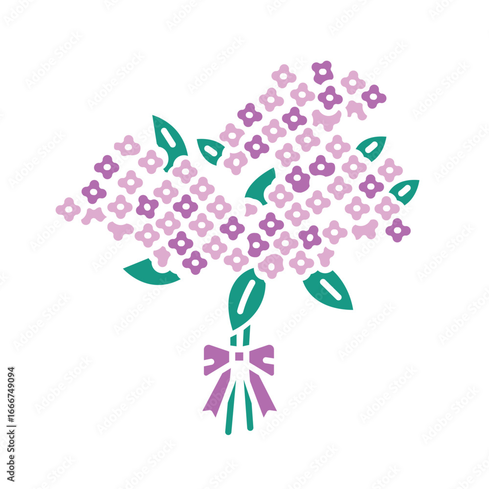Fototapeta premium fresh flowers black line icon.