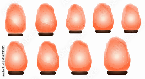 Himalayan Salt Lamps Array Natural Ionizers for Home Wellness and Decoration