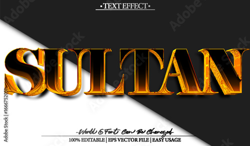 Royal Sultan King Majesty Text Effect Editable Alphabet