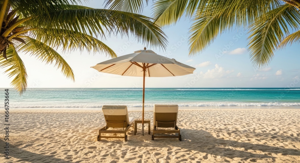 tropical beach with palm trees tropical beach with palm trees