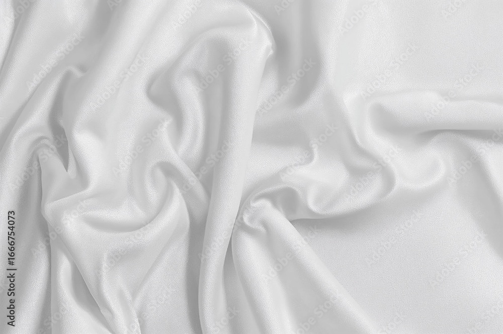 Obraz premium Folded white fabric with creases as a backdrop