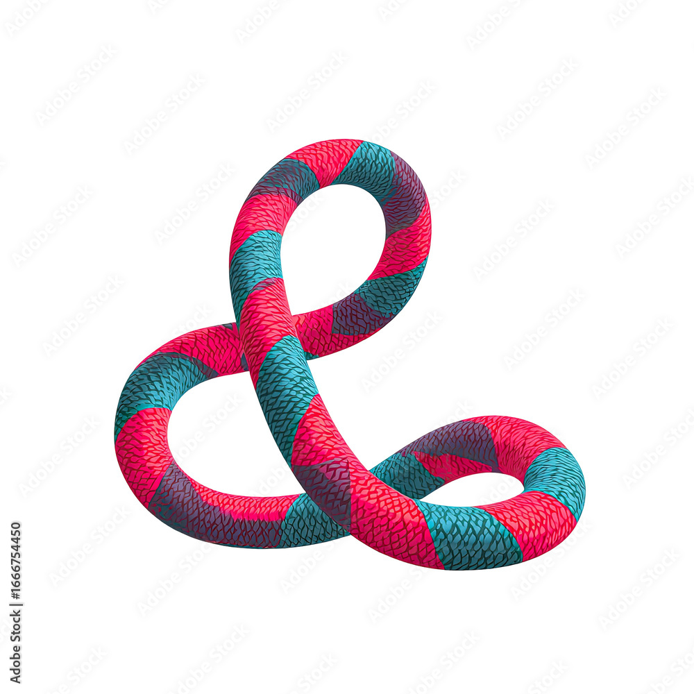 Fototapeta premium Abstract twisted letter