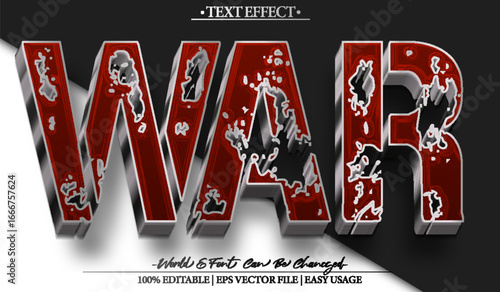 Epic War Battle Combat Army Text Effect Editable Alphabet