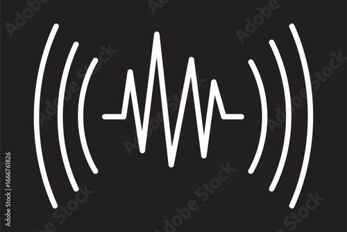 ofvs590 OutlineFilled Vecto rSign ofvs - sound wave vector icon . voice assistant sign . iot . isolated transparent . black outline filled version.The ofvs590 OutlineFilled Vector Sign ofvs represents