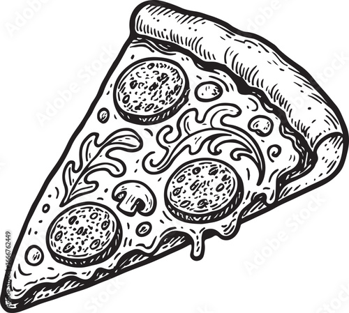 italian food hand-drawn