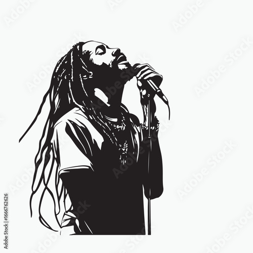 reggae singer with microphone