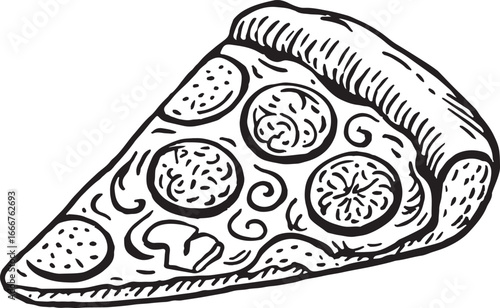 italian food hand-drawn