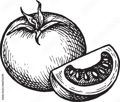 italian food hand-drawn