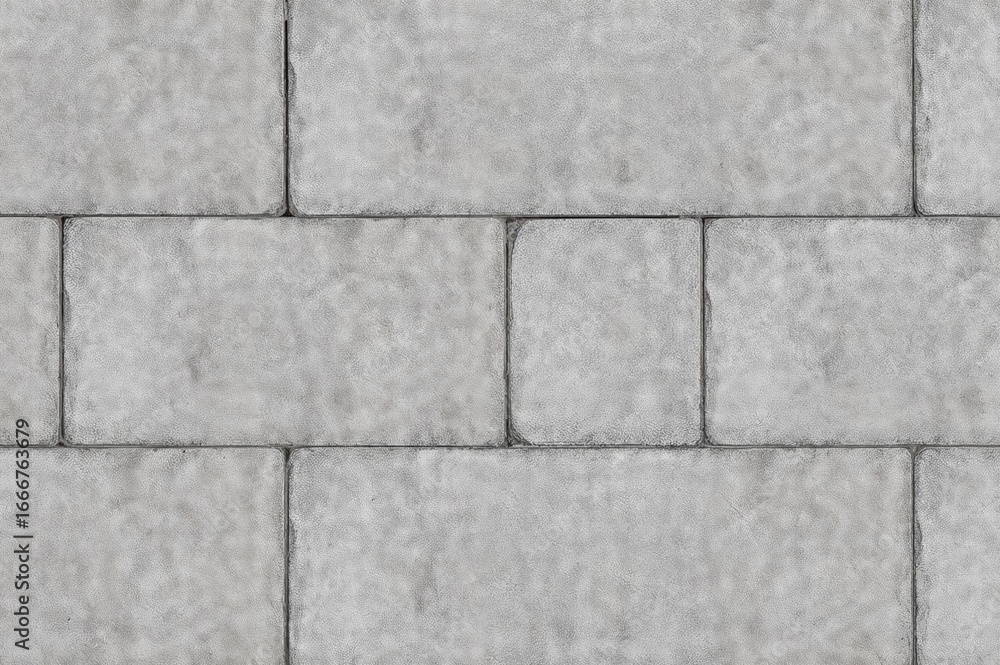 Fototapeta premium Gray concrete paving blocks with textured pattern for flooring and road construction