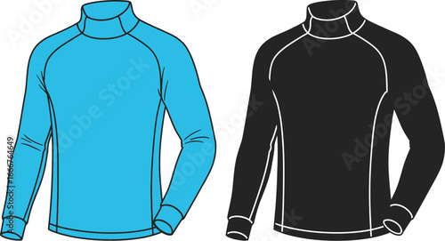 Shop long sleeve shirts for men and women athletic fit mock neck top