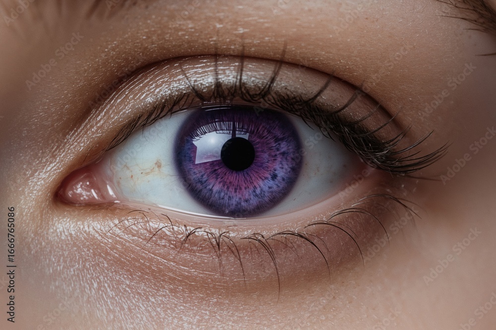 Fototapeta premium Detailed colored close-up of a human eye
