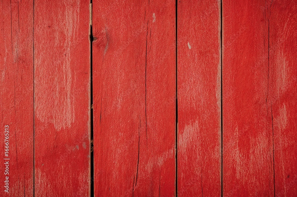 Fototapeta premium Worn crimson wooden background with a vintage feel