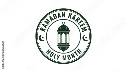 Stylized circular logo featuring a traditional Islamic lantern, evoking the serene and sacred atmosphere of the annual holy month of fasting