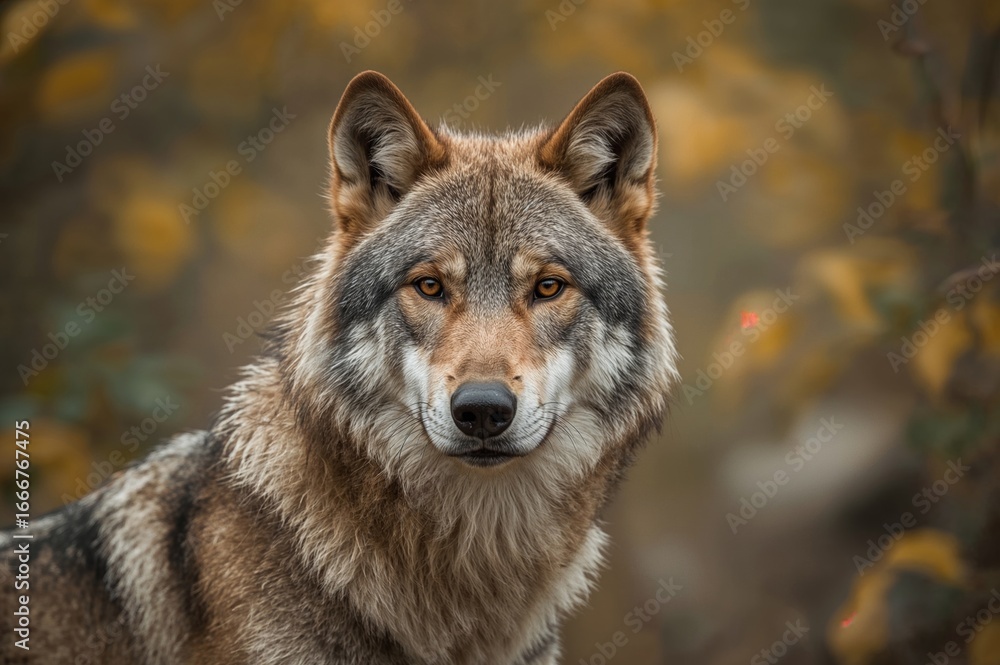 Naklejka premium Blurred artistic backdrop featuring a wolf animal