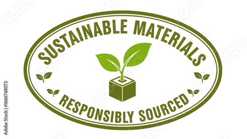 Conceptual artwork illustrating the commitment to sustainable materials and responsible sourcing, an ecological symbol for environmentally friendly products