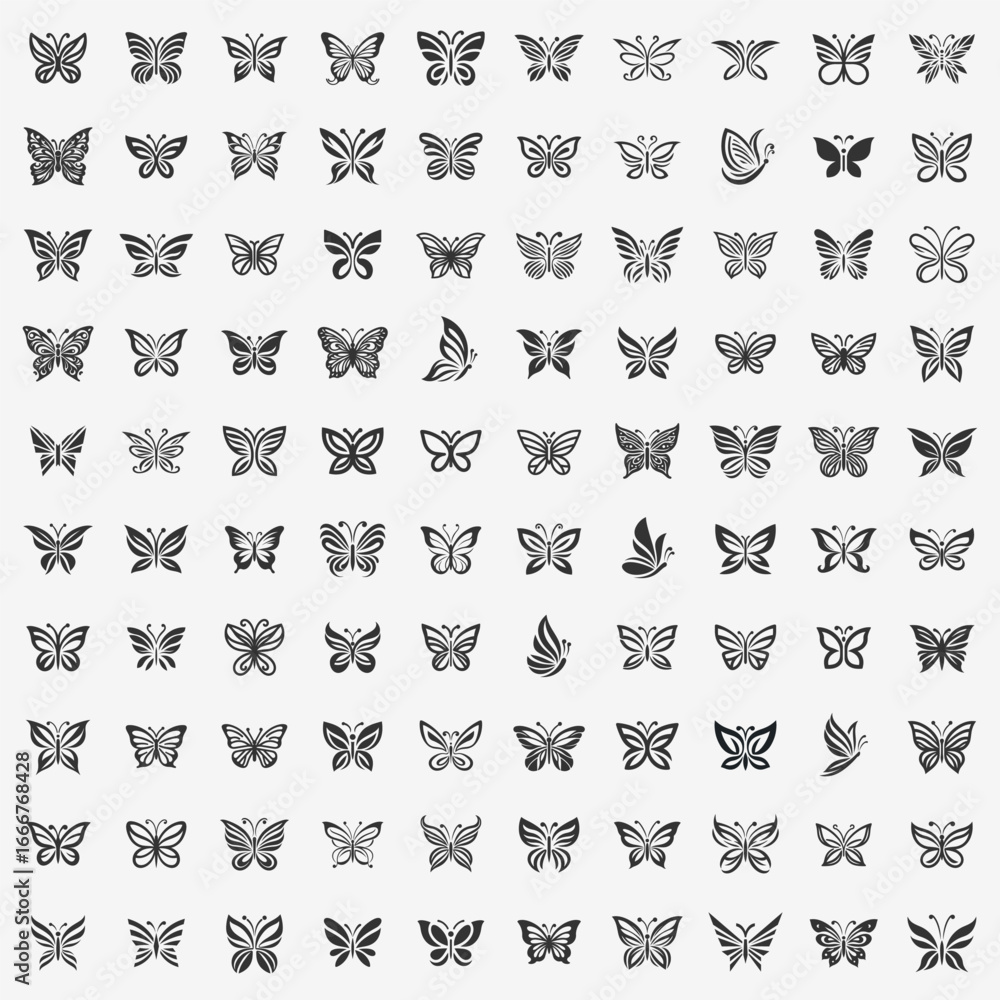 Naklejka premium Powerful Butterfly Artwork Logo Design