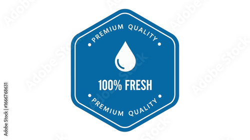 Freshness Guaranteed Premium Quality Seal with Water Drop Icon for Products